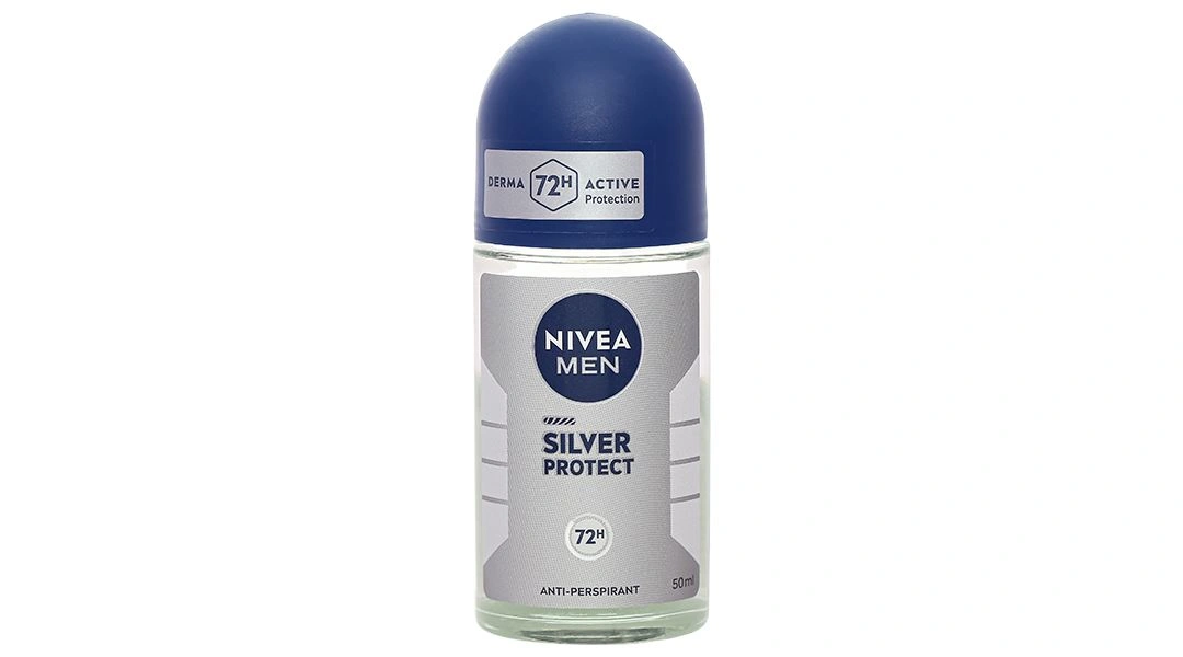 Lăn khử mùi Nivea Men Silver Protect ngăn vi khuẩn gây mùi chai 50ml - 